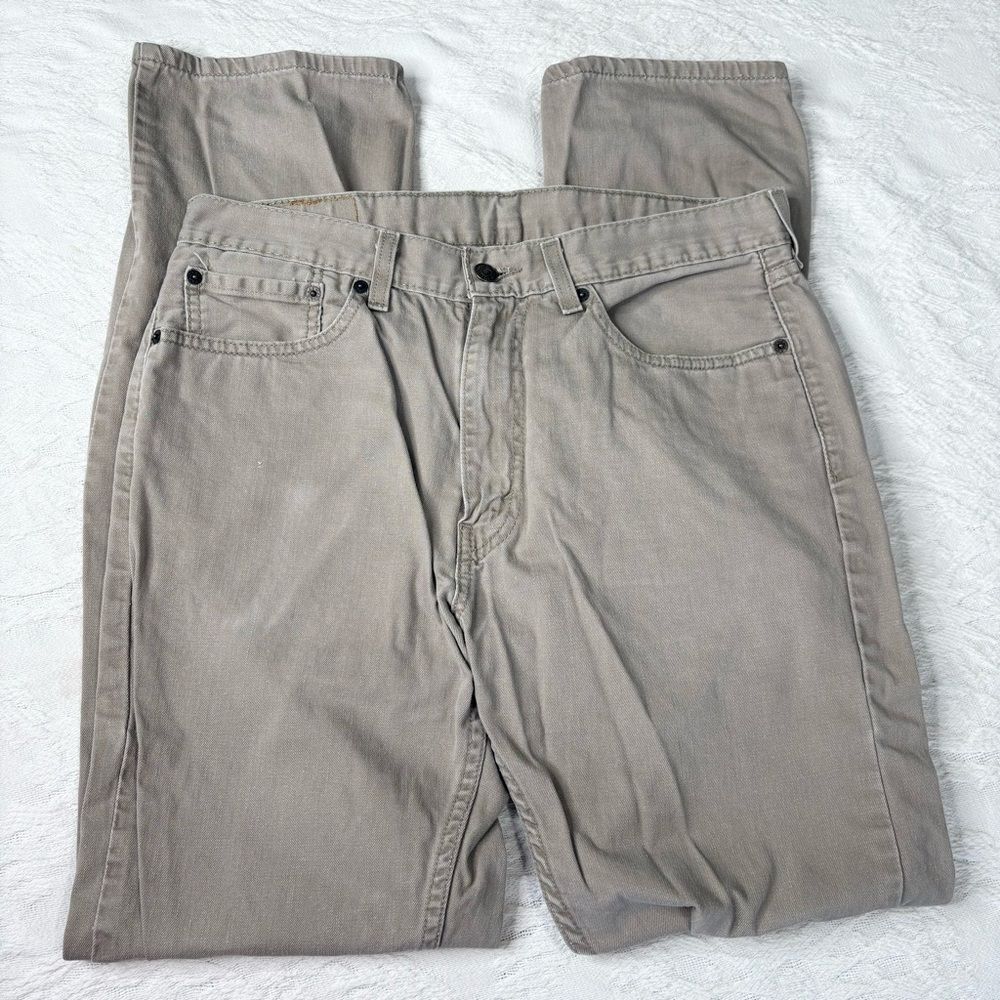 Levi's 505 Regular Fit Men's Jeans 33 x 34 Khaki Straight Leg